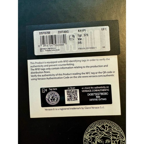 Versace Combat Ankle Boot 37.5 Black sz 7 Anfibio T.25 Vitello Nero Palladio - Picture 10 of 15